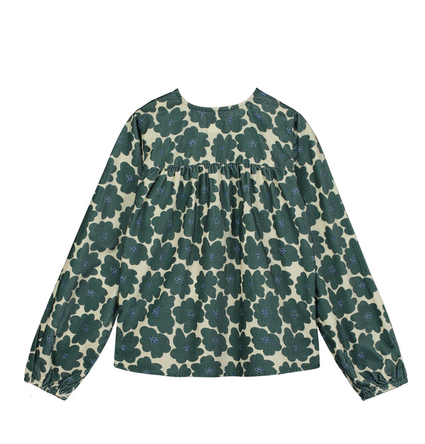 Shirt SASHA Big flower green