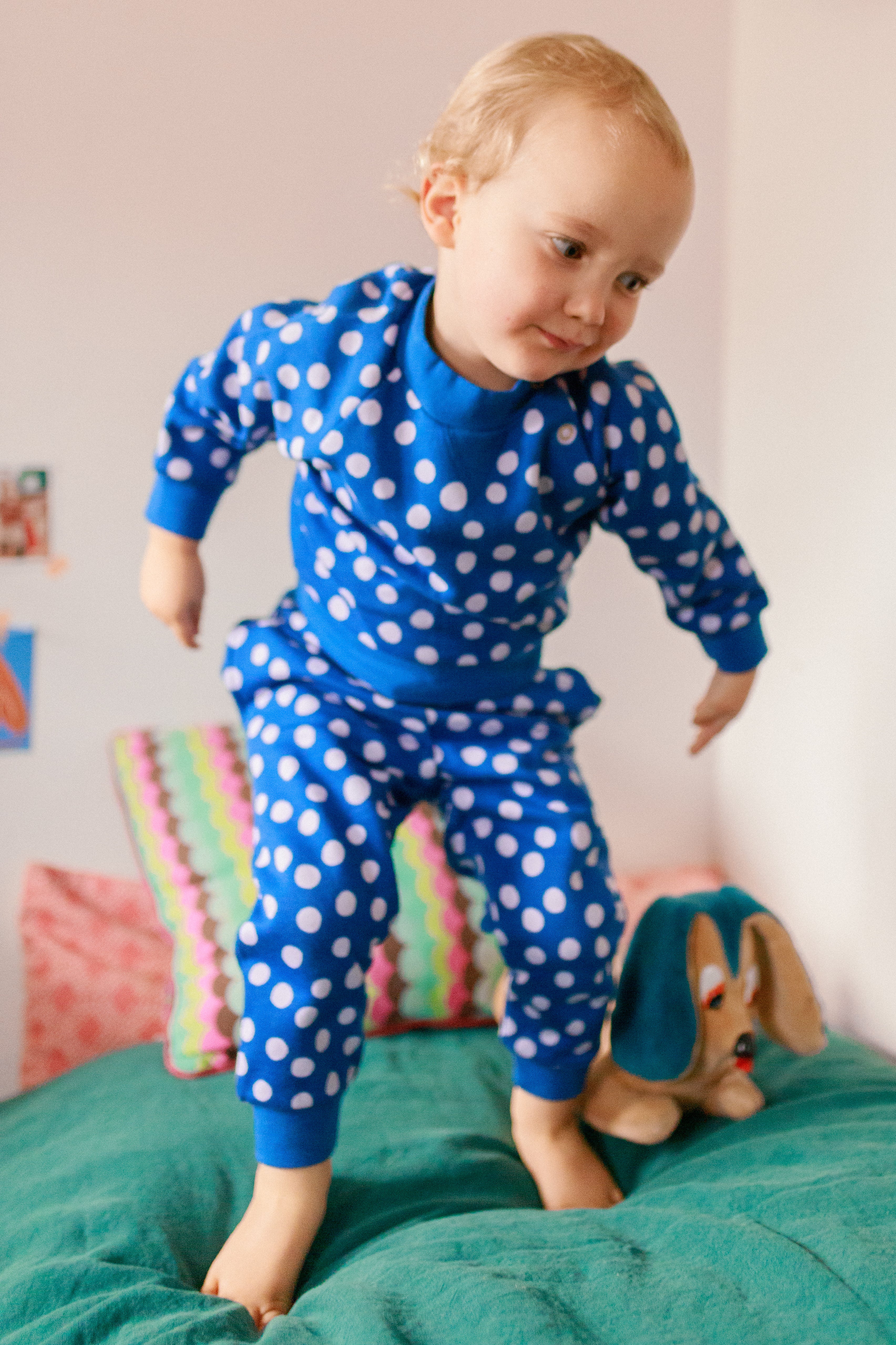 Sweatshirt bébé PABLO Navy dot