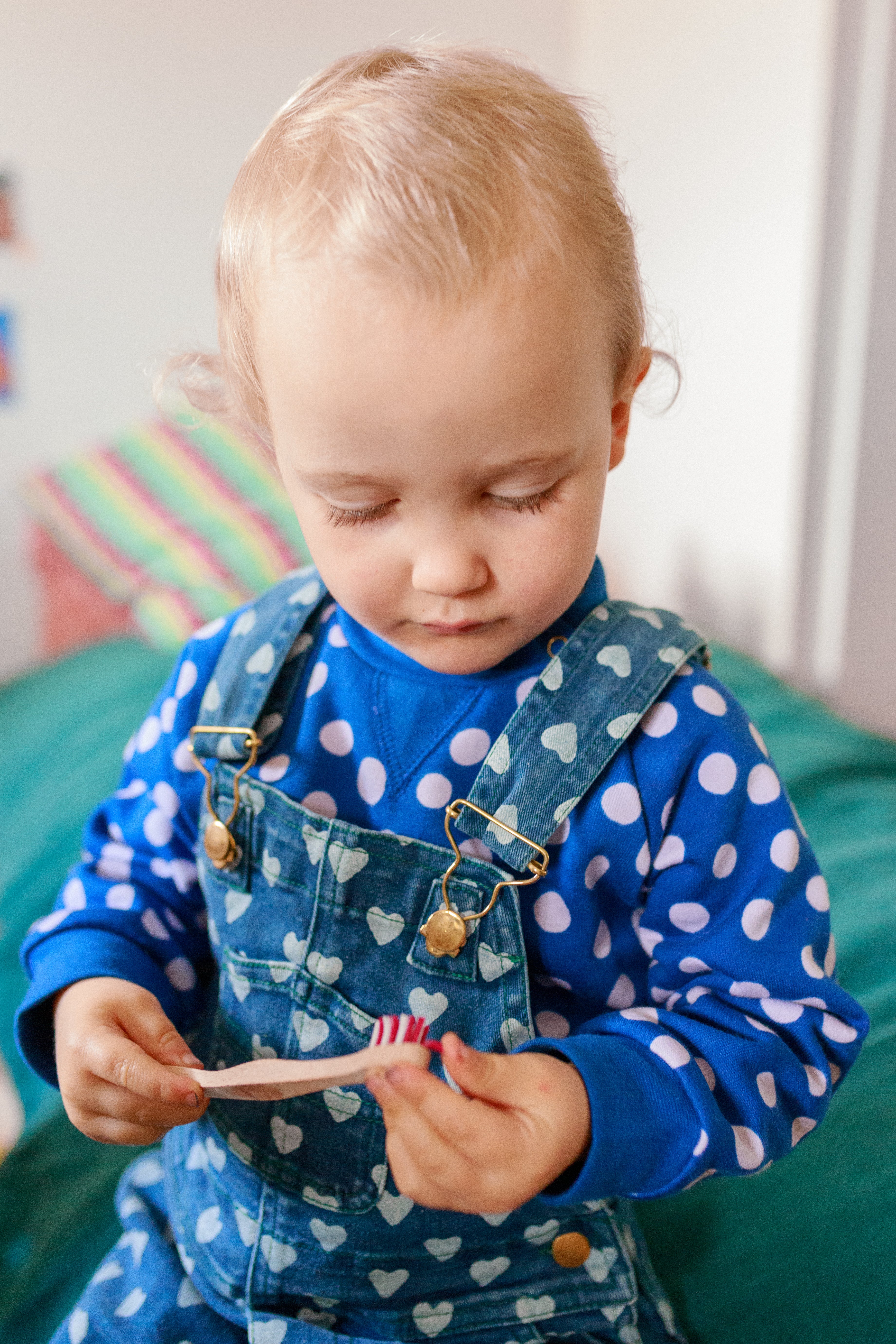 Sweatshirt bébé PABLO Navy dot